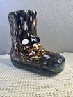 Murano Art Glass Vase Wellington Rain Boot Shoe Italian Venetian Large Heavy