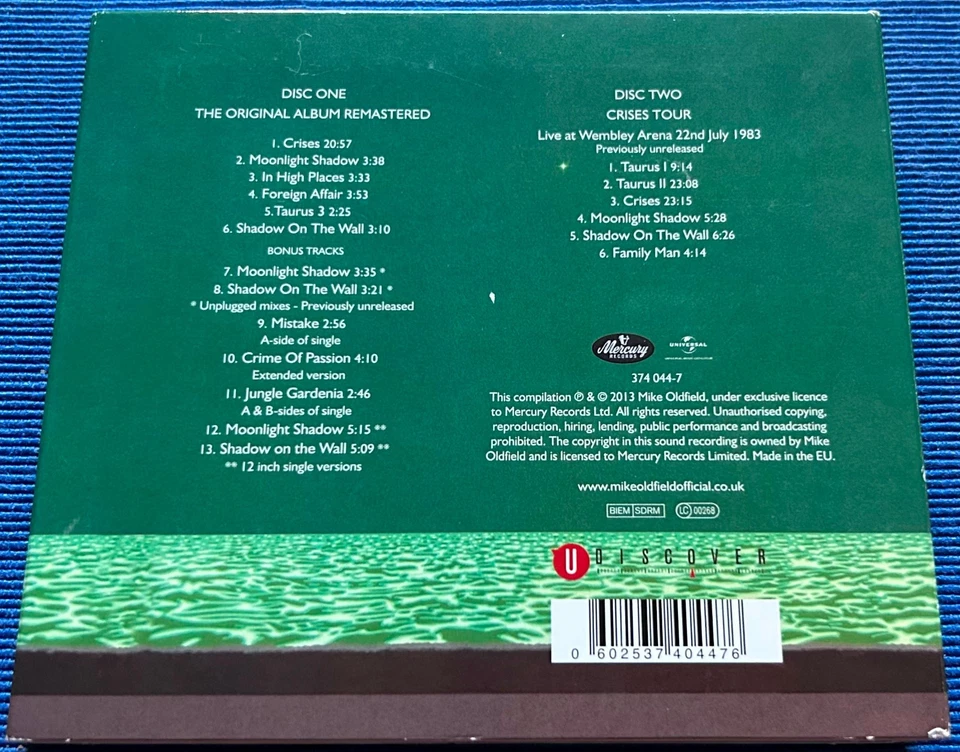 Mike Oldfield: CRISES - 2CD - Deluxe Edition - Mercury/Universal 2013 - NM! - Bild 2 von 4