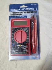 Cen-Tech Digital Multimeter Item 92020 7 Functions 19 Ranges Centech B1