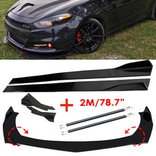 Front Bumper Lip Spoiler Glossy Black Body Kit For Dodge Dart 2013-2016