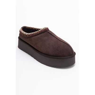 Forever & Always Shoes Avelia Leather Winter Slippers (Women)