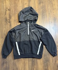 Nike Youth Kid Half Zip Pullover Sweatshirt Size Large Black Stitched Logo