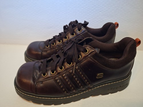 SKECHERS Jammers Studded Chunky Toffee Oxford Shoes Y2K 90s Women's Size 9 Read