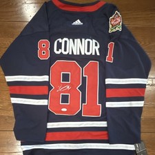 Adidas Winnipeg Jets Kyle Connor #81 Heritage Classic 2019 Autographed Jersey