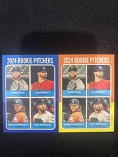 2024 Topps Heritage High Number #619 Dark Blue Border/Base ‘24 Rookie Pitchers