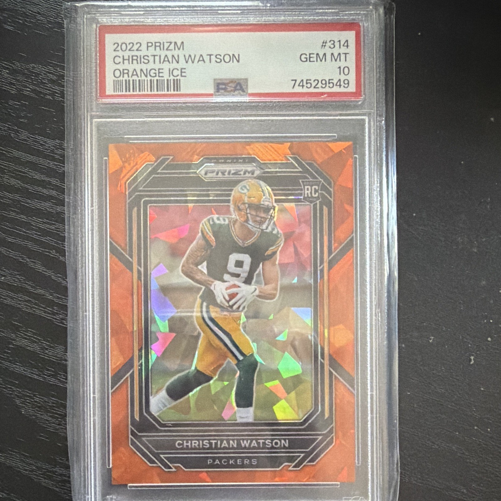 Christian Watson Panini Prizm #314 Orange Ice
