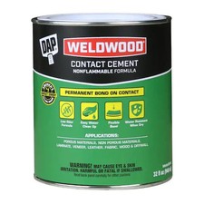 Dap Contact Cement, Weldwood Nonflammable Series, Natural, 1 qt, Can