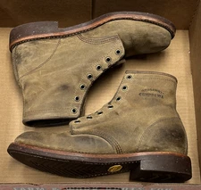 CHIPPEWA 1901 M29 Crazyhorse 6 inch Men's sz 8D Vibram Brown Leather USA Boots