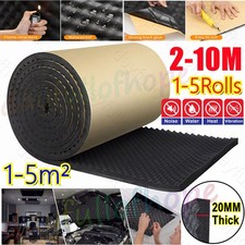20mm Thick Soundproofing 10m Acoustic Foam Mat for Tiles Wall Panels Studio Home