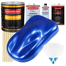 Cobalt Blue Metallic Gallon URETHANE BASECOAT CLEARCOAT Car Paint FAST Kit