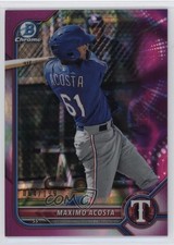 2022 Bowman Chrome Prospects Fuchsia Lava Refractor 64/199 Maximo Acosta 1s6p