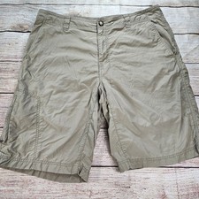 Men's Columbia Omni Shade Hiking Shorts Beige Size 34 Outdoors Camping