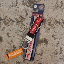 Pets First Collegiate Alabama Crimson Tide Dog Collar Size Medium 22" Reversible