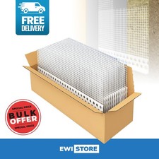 25x uPVC Stop Bead With Mesh White 3-15mm x 2.5m Impact Resistant Reinforcement