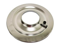 14 Round Chrome Flat Air Cleaner Base 5-18 Neck Opening Carter Holley Rod