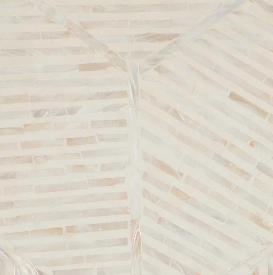 Home Collection Kiely Champagne Faux Mother of Pearl Accent Table Square Stoo... - Image 4 of 4