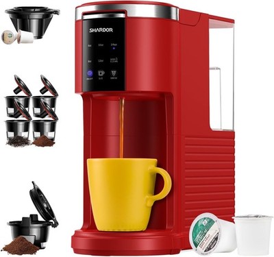 SHARDOR K Cup Coffee Maker, 3 in 1 Single Serve Coffee Maker for Pods & Ground