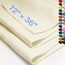 Ivory Large Felt Fabric 72" X 36 " 2 Square Yards , 1.4 mm Thick Soft Felt Fa...