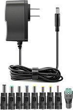 AC Adapter 9V 2A Power Supply, Universal DC 9V 2000Ma 1500Ma 1000Ma 500Ma Power