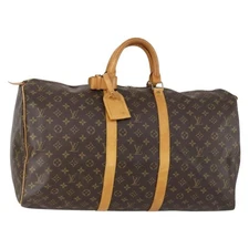 LOUIS VUITTON Monogram Keepall 55 Boston Bag M41424 LV Auth BA7893