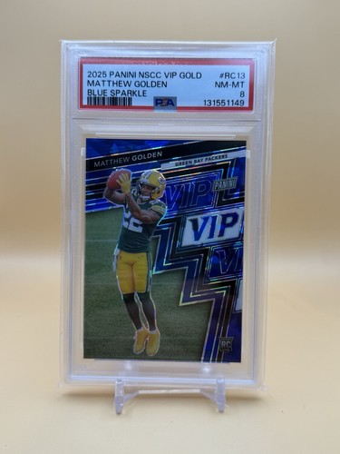 Panini 2025 National Convention VIP Rookies Matthew Golden Packers RC /75 PSA 8