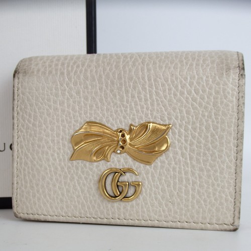 Authentic Gucci GG Marmont wallet, beige leather[Used]628939