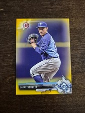2017 Bowman Prospects Jaime Schultz Tampa Bay Rays Yellow
