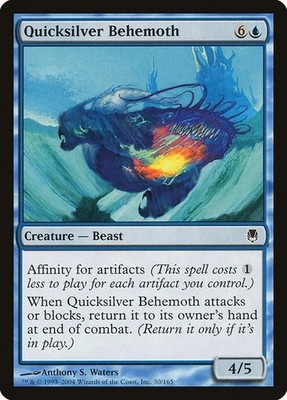 QUICKSILVER BEHEMOTH X 4 E/X+ DARKSTEEL MAGIC THE GATHERING