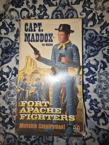 Vintage 1960 Marx Toys, Captain Maddox, Fort Apache Fighters, Action Figure