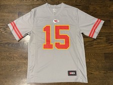 NFLPA Kansas City Chiefs Patrick Mahomes 15 Men's Medium Jersey Gray
