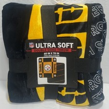 Pittsburgh Steelers 60 X 70 Plush Reverse Block Double Sided Blanket - Nfl Pittsburgh Steelers 60 X 70 Plush Reverse Block Double Sided Blanket - Nfl