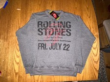 THE ROLLING STONES WOMEN'S DISTRESSED LOOK CREWNECK SWEATSHIRT MEDIUM