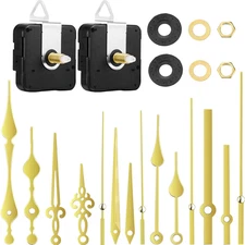 2 Pieces High Torque Long Shaft Clock Movement Mechanism with 5 Different Pairs