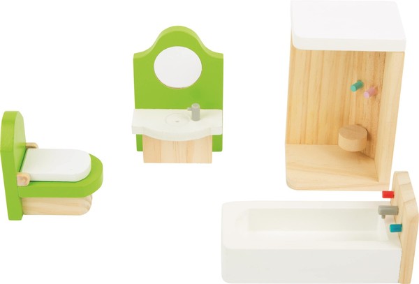 Small Foot 10872 Wooden Furniture For The Bathroom In A Dollhouse, I (Us Import)-image