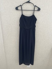 Silence + Noise Black Midi Dress Thin Straps UO Size 6