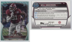 2022 Bowman U Chrome Aqua Wave Refractor /299 Will Anderson #52