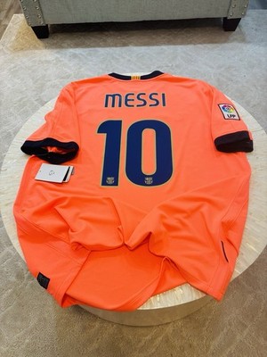 FC Barcelona 09-10 Nike 長袖ユニフォーム オレンジ Barcelona Jersey 2009/2010 Away Size XL | eBay