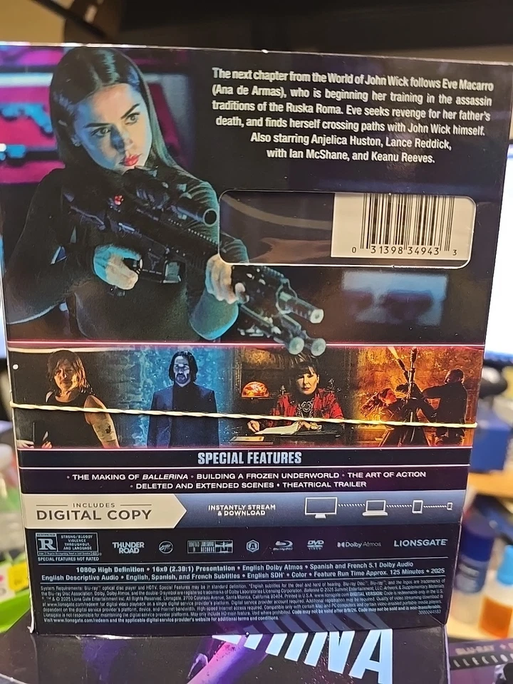 Ballerina: From the World of John Wick (Blu-ray + DVD + Digital Copy) Lionsgate, - Image 2 of 4