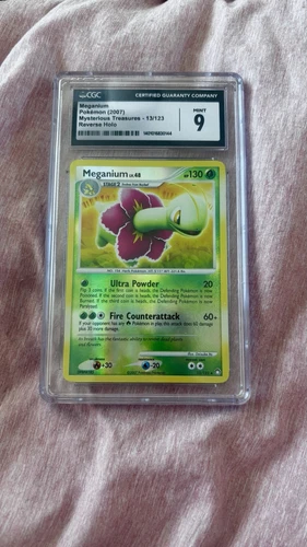 Meganium 13/123 Mysterious Treasures Reverse Holo CGC 9