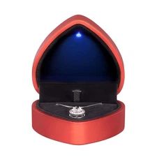LETURE Heart Shaped LED Pendant Necklace Box, Jewelry Gift Boxes for Bracelet...