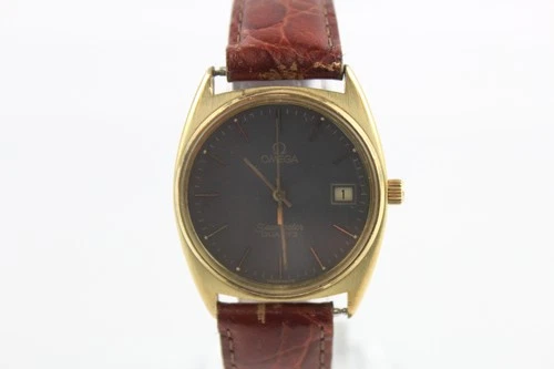 Vintage Omega Seamaster Dress Watch Ref 196.0.186 Quartz UNTESTED