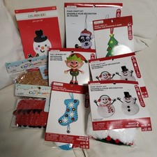 Lot Of Kid's Holiday Winter Craft Kits. Creativity And Make It Christmas New