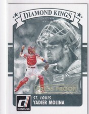 YADIER MOLINA /99 DONRUSS GOLD PRESS PROOF PARALLEL CARDINALS #26 2016 16 PANINI