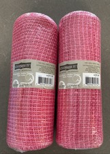 Lot of 2 Celebrate It Occasions Woven Pink Mesh Crafting 10  x30  , New In Package