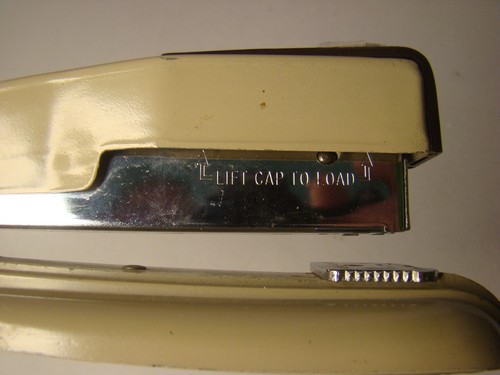 Vintage Swingline 27 Hefter Art Deco Design braun Metall Long Island USA getestet - Bild 9 von 9