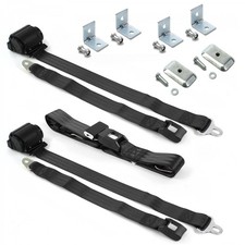 Chevy Impala 1965 - 1970 Standard 2pt Bk Bench Seat Kit Wbrackets 3 Belts