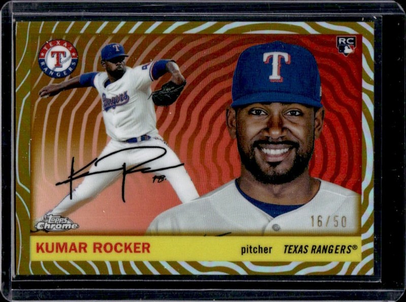 2025 Topps Chrome Platinum Kumar Rocker RC Gold Vibrations Refractor #/50