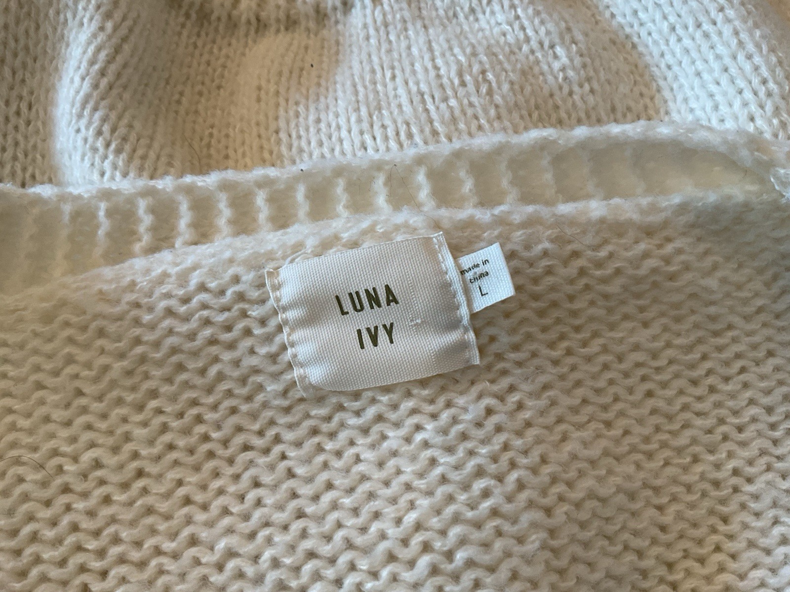Luna + Ivy Ivory Cream Cardigan Sweater Cottageco… - image 6