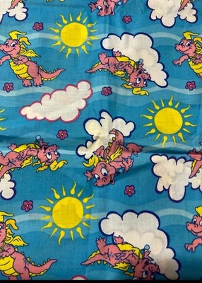 Vintage hard to find  Dragon Tales Cassie fabric 2002 sesame workshop PBS