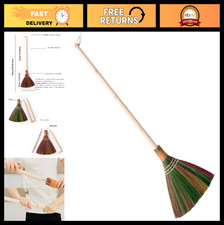 Colorful Vietnamese Straw Broom - Natural Whisk for Indoor/Outdoor Cleaning De